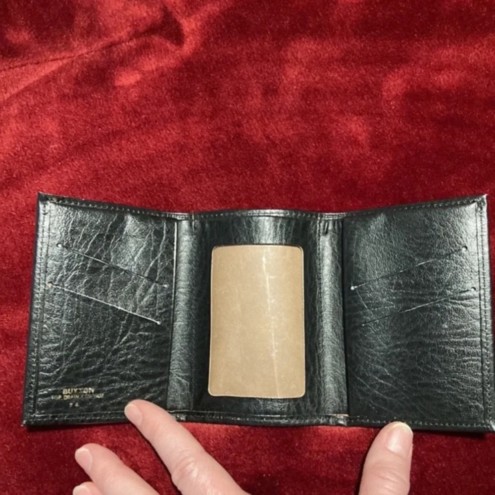 Buxton Black Leather Wallet NWOT